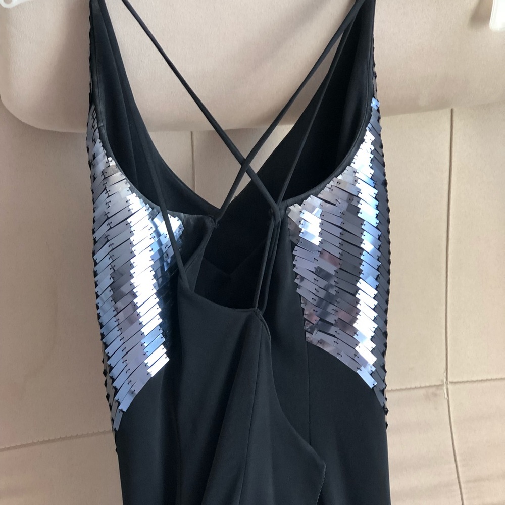 Black and blue sequin evening gown. Worn once.